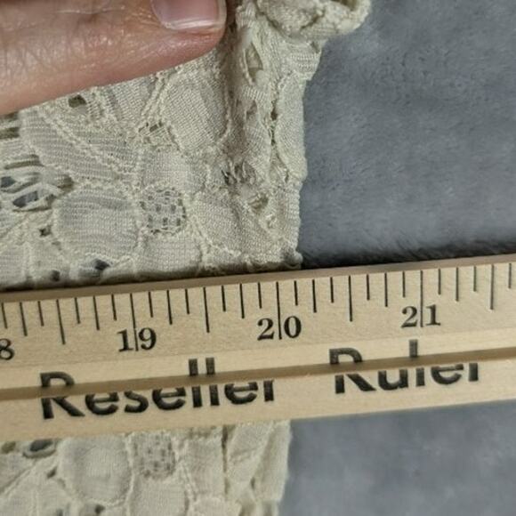 Vintage Y2K New Directions Shirt Womens Extra Large Off White Boho Floral Fairy - Picture 3 of 6